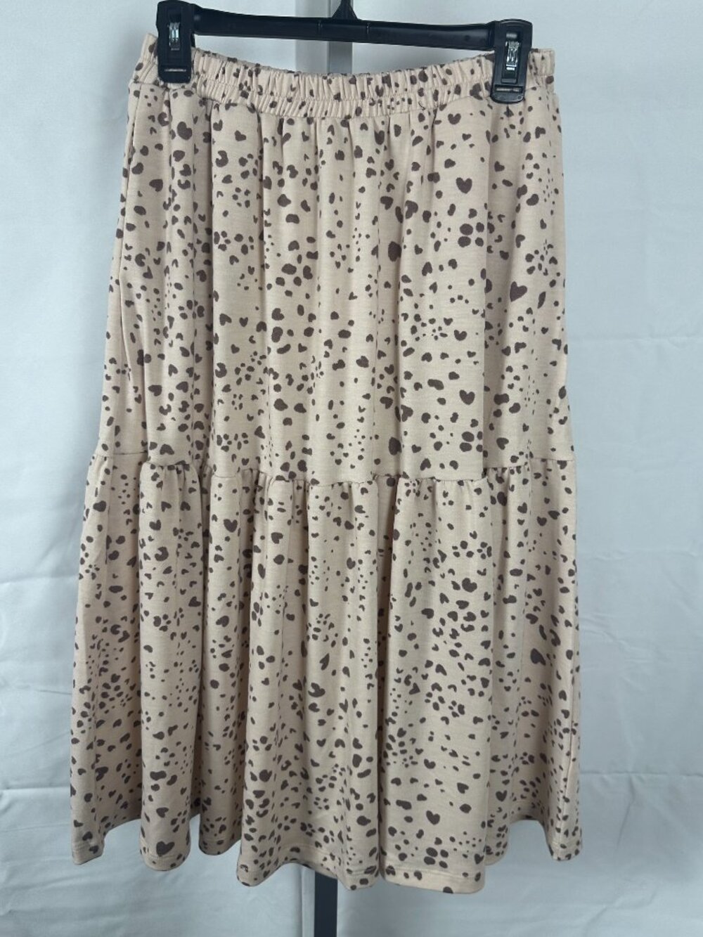 NLT (No Less Then) Animal Print Tiered Midi Skirt w/ Pockets Size M - Picture 3 of 7